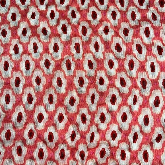 Kate Spade New York Pink Cream Red Viscose Abstract Fashion Scarf 2017 83”, 22” - Picture 10 of 12
